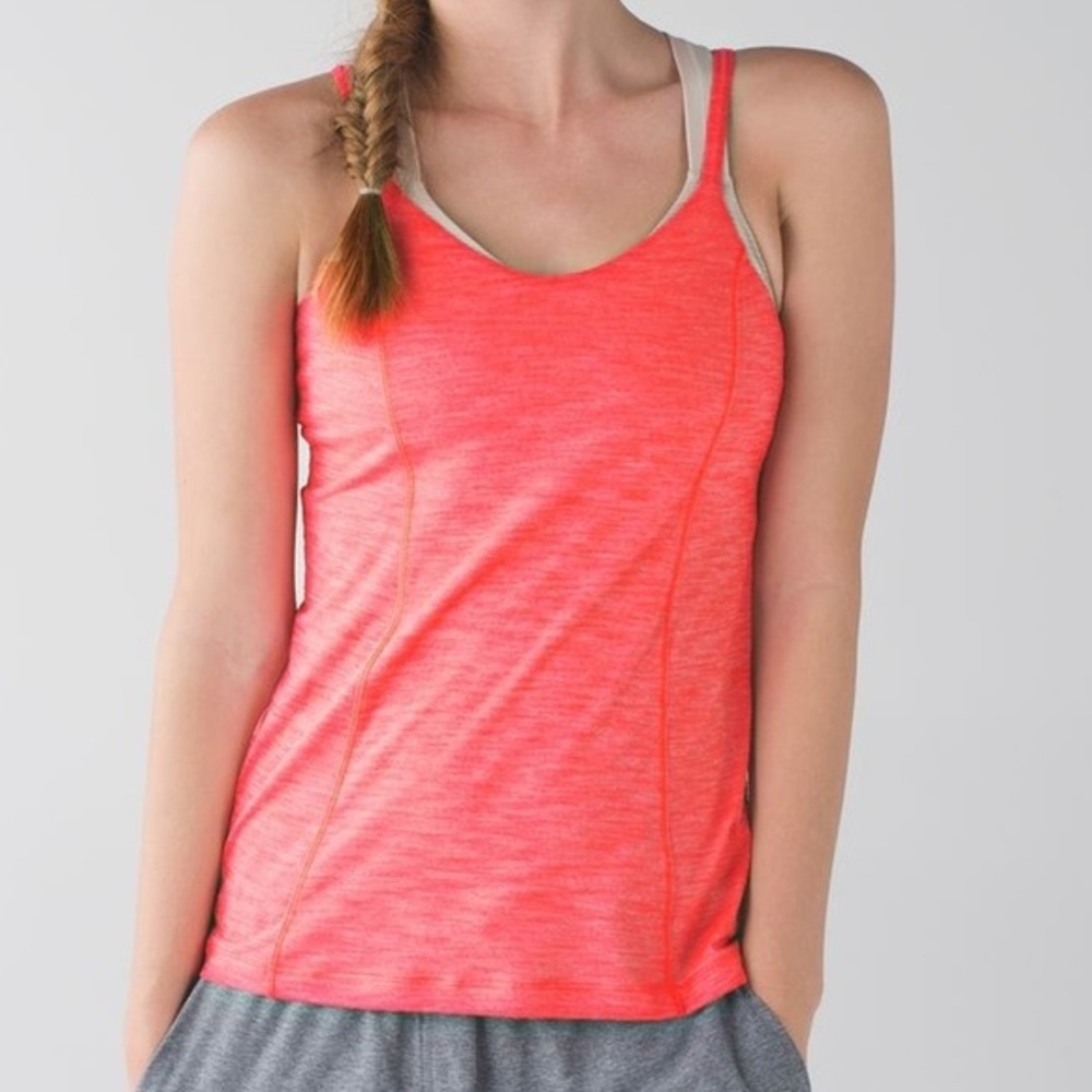 Lululemon Coral Run for Gold Tank Top